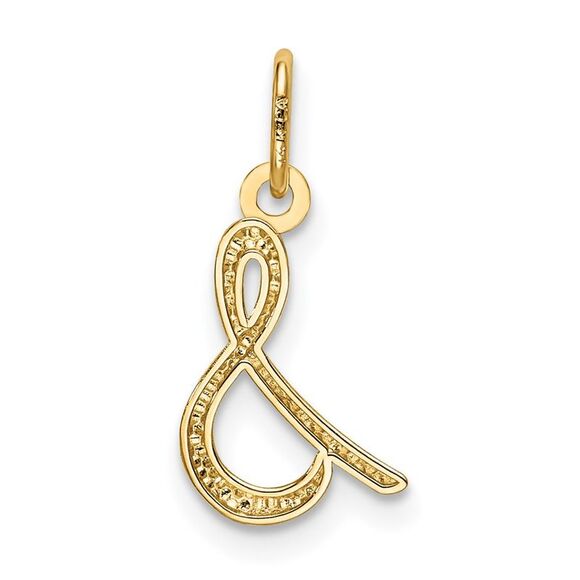 14k Yellow Gold, Claire Collection Mini Lower Case Initial S Charm - Picture 3 of 5